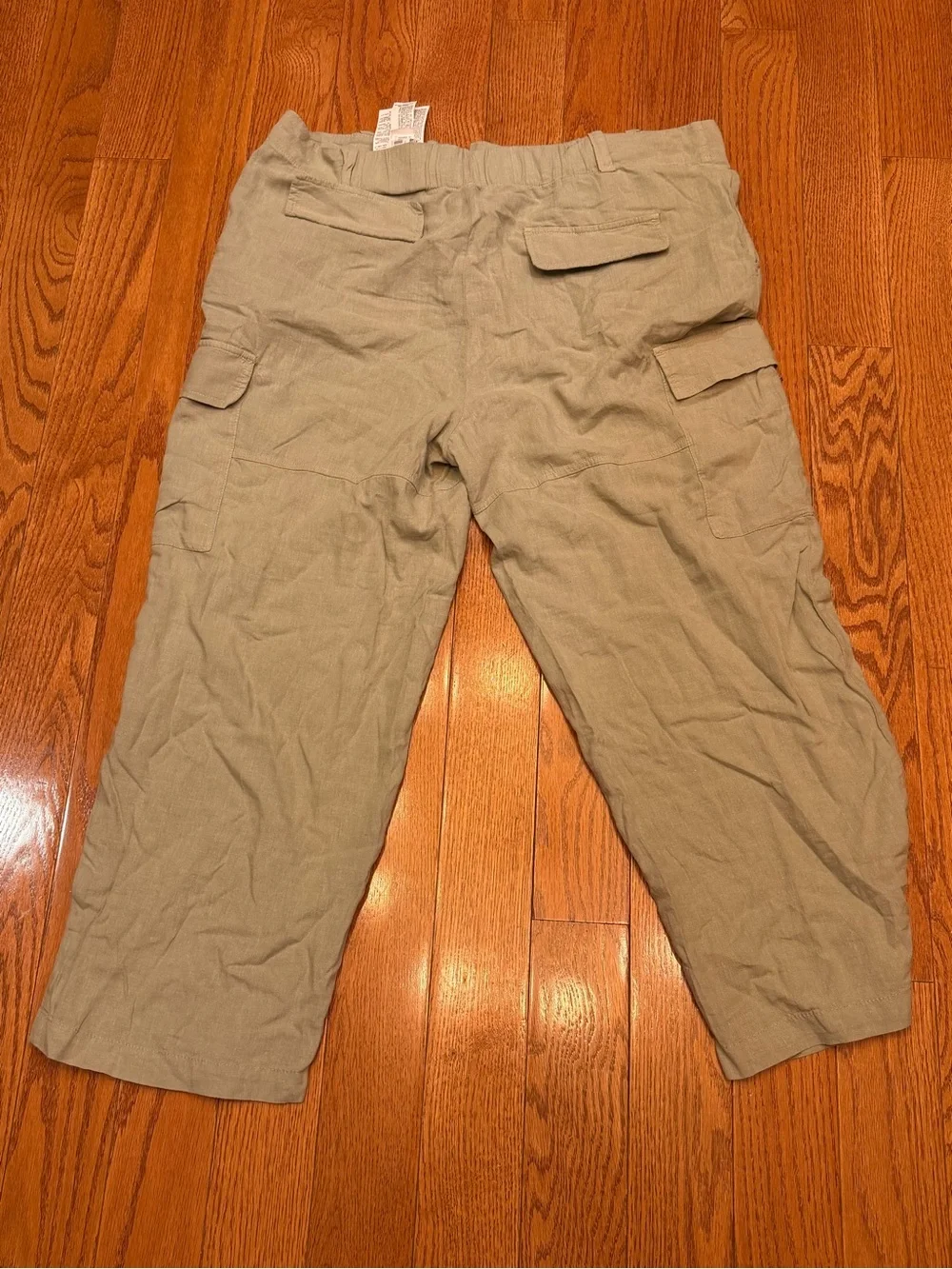 Zara Cargo Linen Blend Pants in Khaki/green size XL with tags